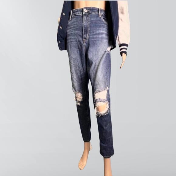 Levi’s 721 High Rise Medium Wash Distressed Fitted Jeans - Picture 1 of 3